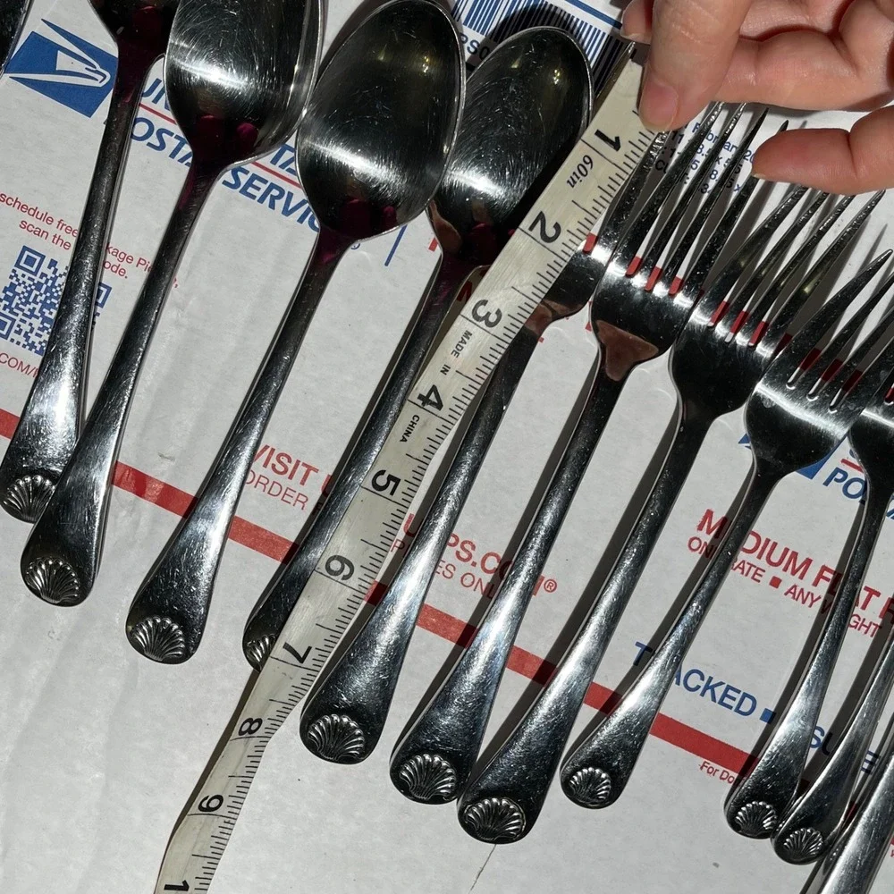Reed & Barton 18/10 Stainless Steel Flatware Lot Shell Pattern Mixed